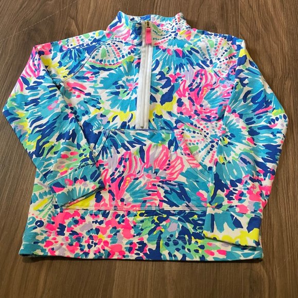 Lilly Pulitzer Other - Lilly Pulitzer Size M 6-7 Multicolor Skipper Half Zip Pullover